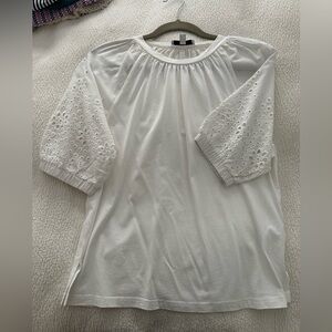 Ipekyol brandnew 100% cotton top with eyelet details color white size XS